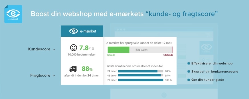 Boost din webshop med e-mærkets Kunde- og fragtscore